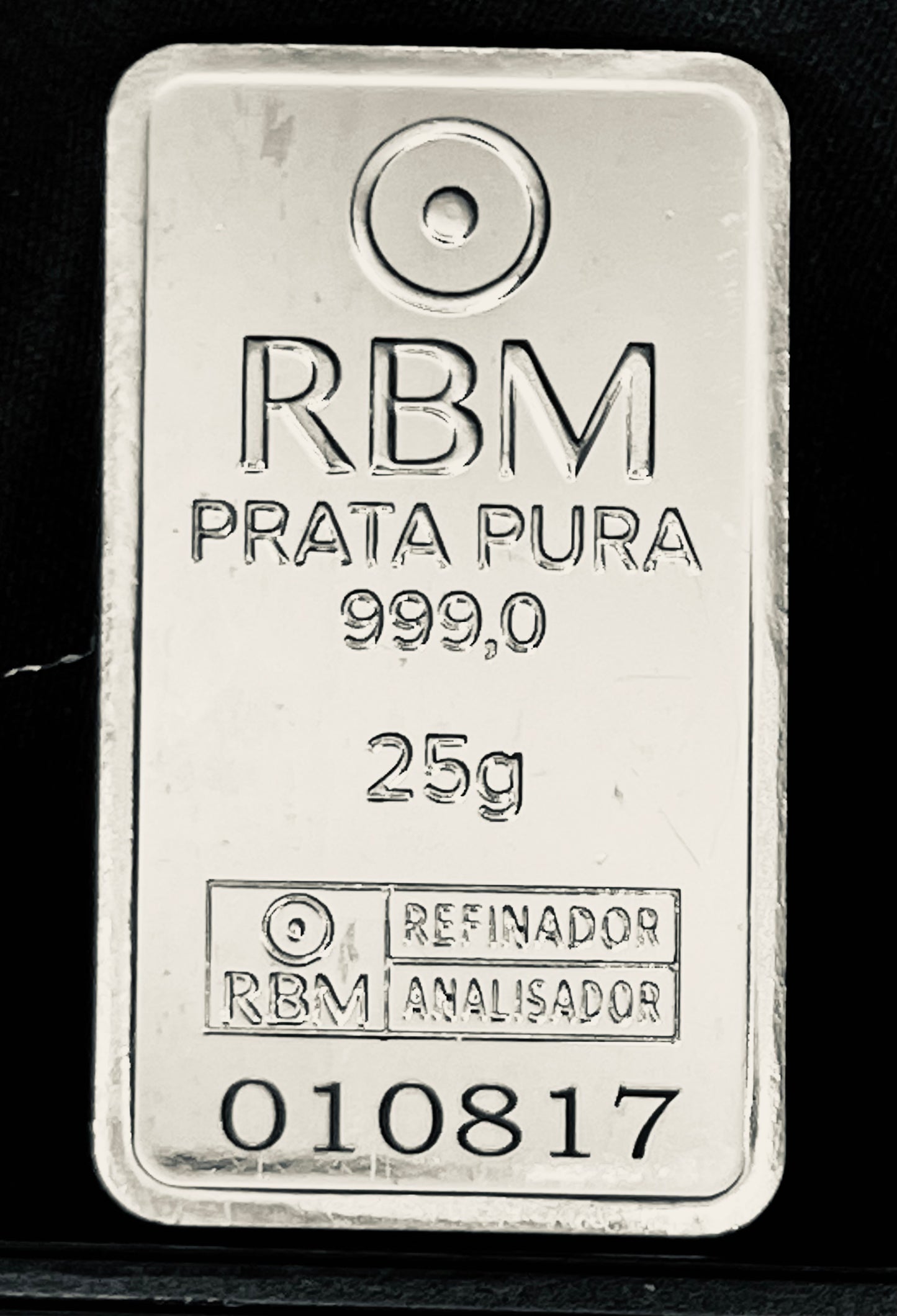BARRA PRATA (Ag) Pura 99,9% de 25g