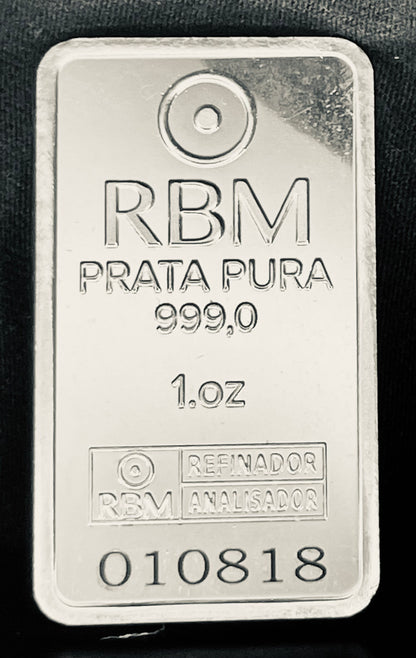 BARRA PRATA (Ag) Pura 99,9% de 1.Oz
