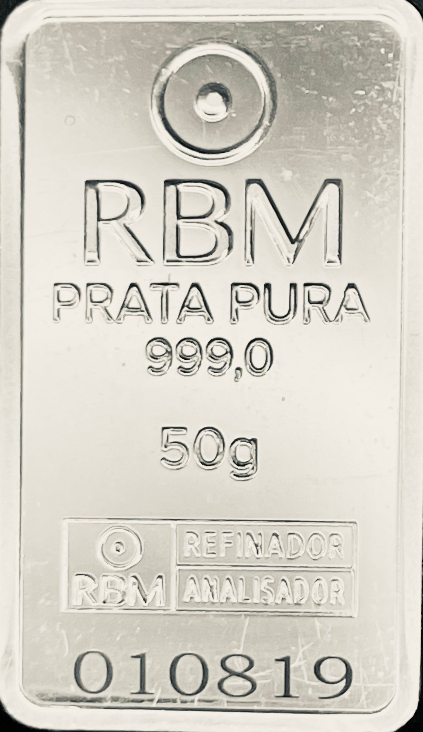 BARRA PRATA (Ag) Pura 99,9% de 50g