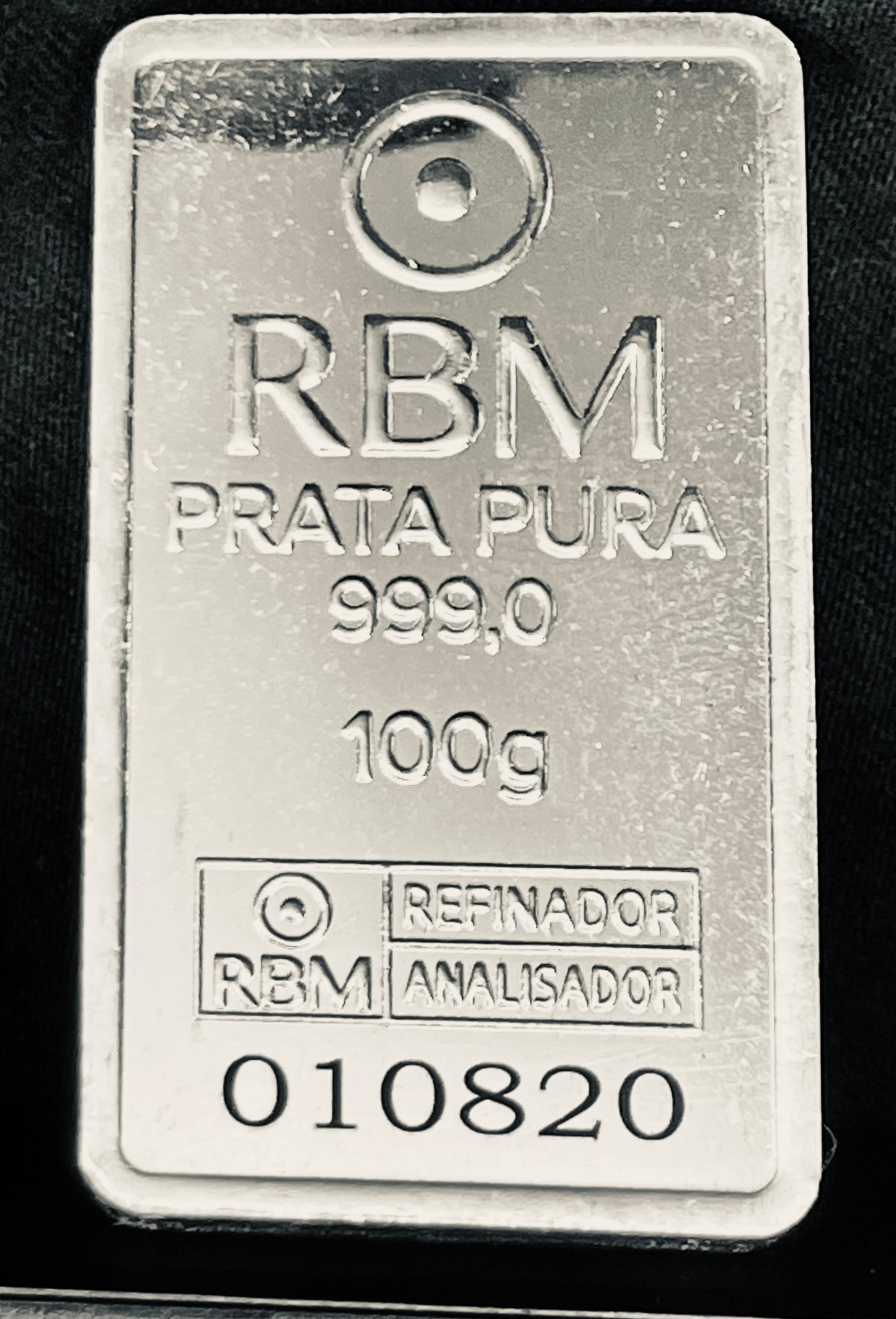 BARRA PRATA (Ag) Pura 99,9% de 100gr