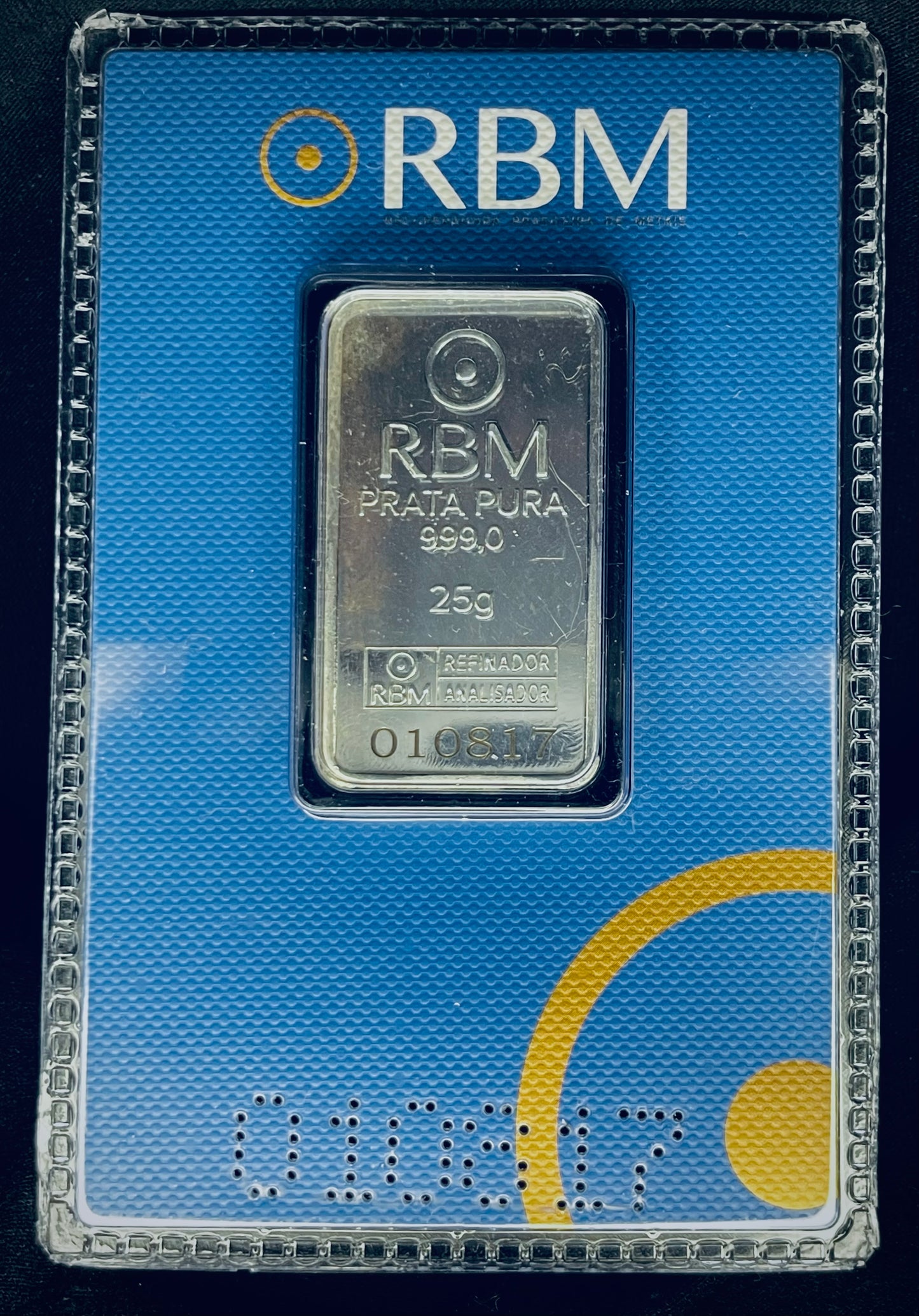 BARRA PRATA (Ag) Pura 99,9% de 25g